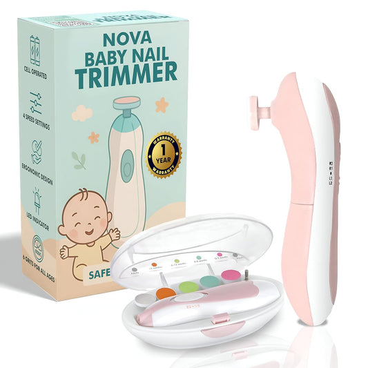Baby Nail Trimmer | New Born Essentials |1 Year Warranty |, Pink, White, 1 Count